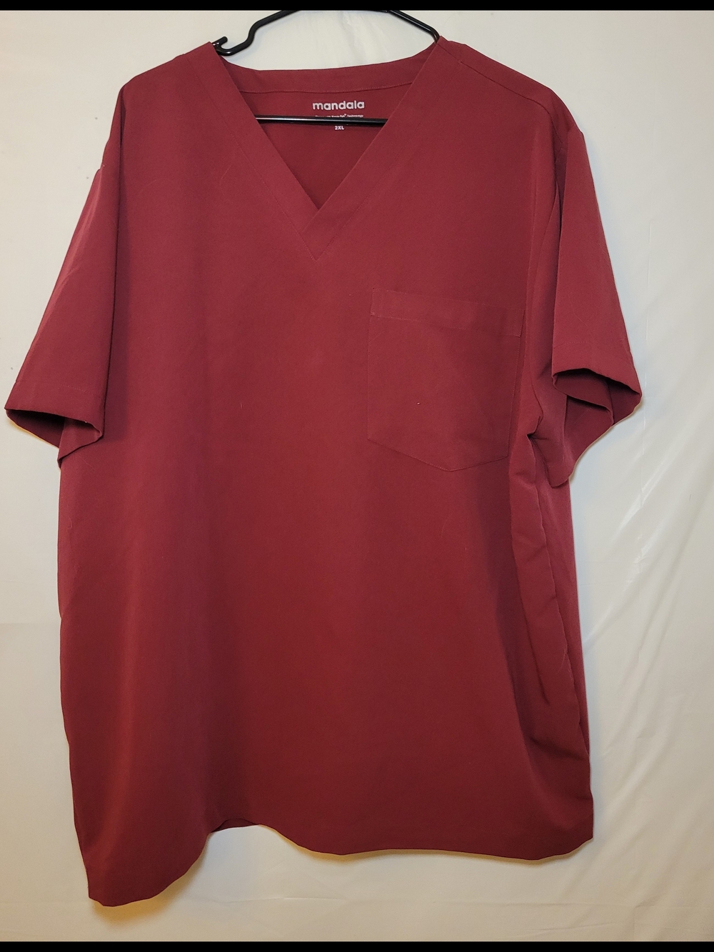 Mandala Women’s Scrubs Short Sleeve Tee in Burgundy